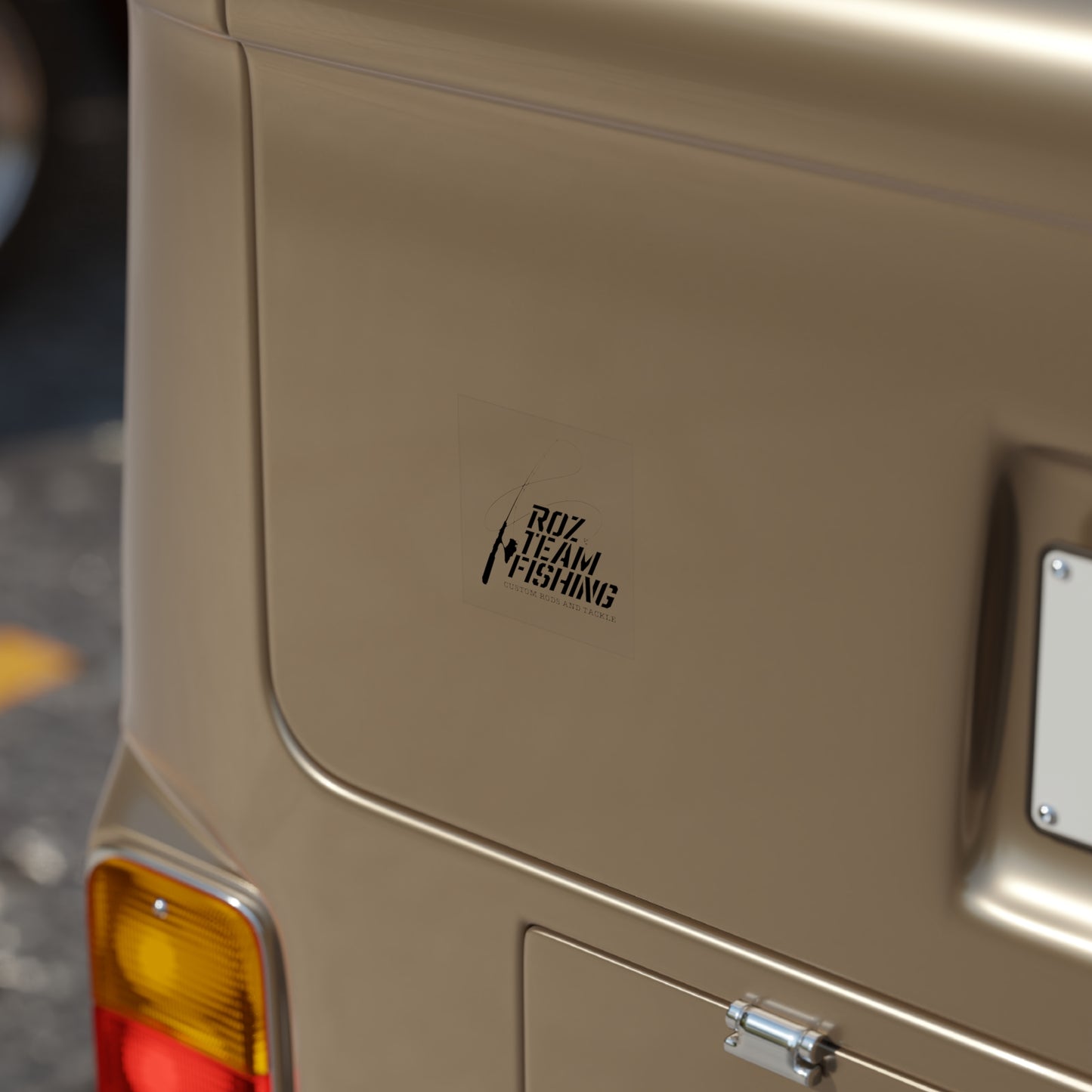 RTF Custom Rod Transparent Outdoor Stickers, Square, 1pc