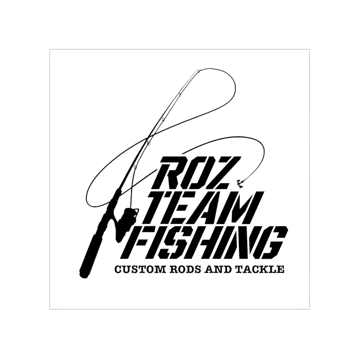 RTF Custom Rod Transparent Outdoor Stickers, Square, 1pc