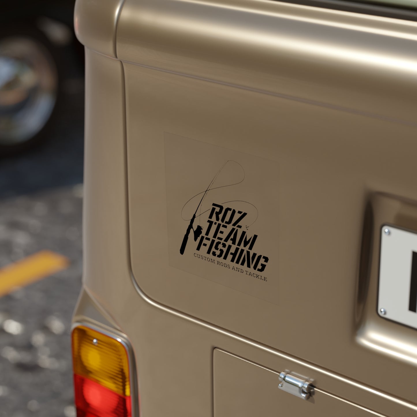 RTF Custom Rod Transparent Outdoor Stickers, Square, 1pc